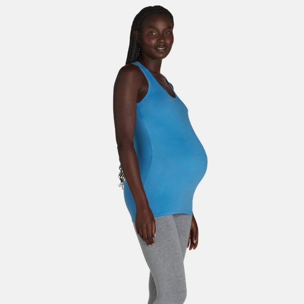 💕5/$15 Blue Maternity Tank Top, NEW